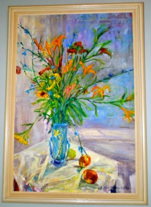 "Blue Flower Still Life"